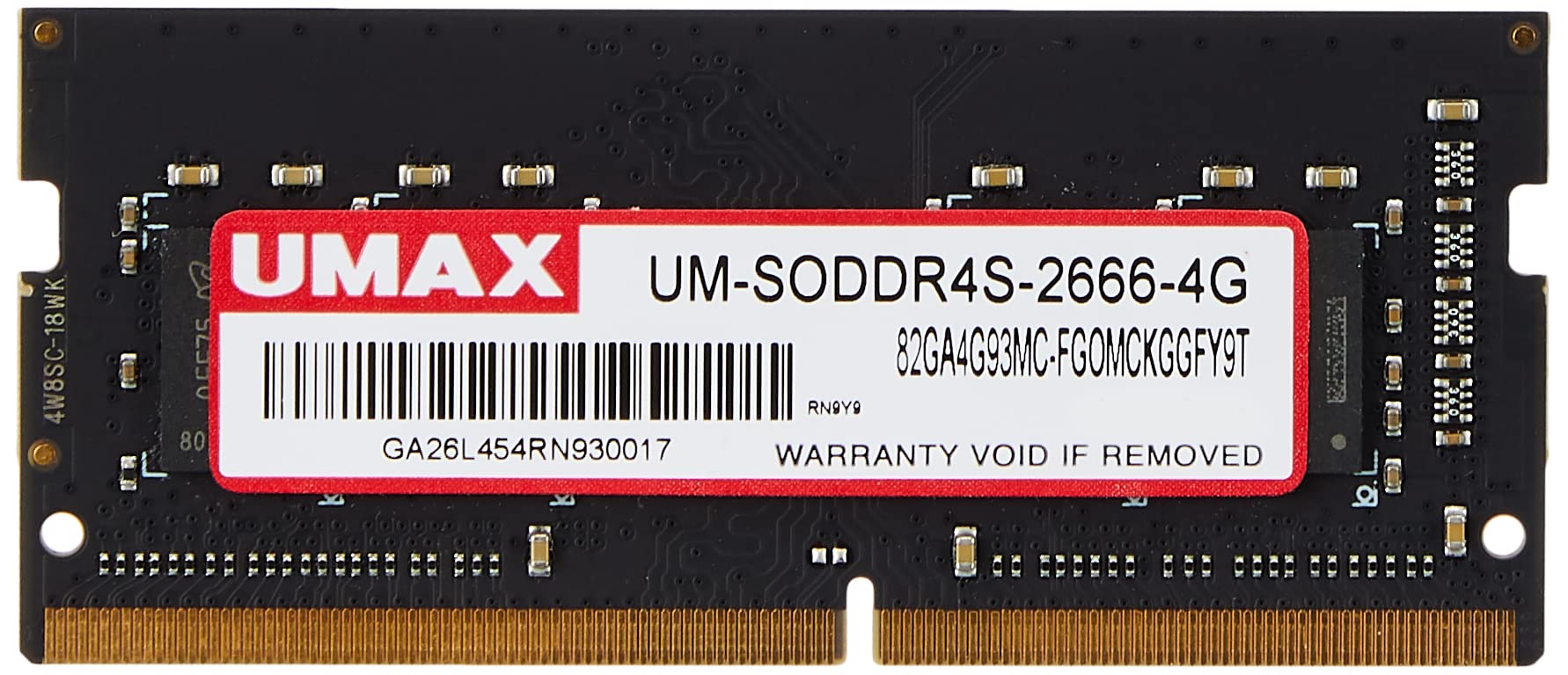 ノート用DDR4 SO-DIMM 4GB ×1枚 ヒートシンク無し (型番:UM-SODDR4S