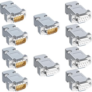 【新着特価】PENGLIN 10個 D-SUB 9ピンコネクタ オス・メス 各5個 Dサブコネクタ 金メッキジョイント RS232シリアルはんだタイプ 変換コネクタ 9PIN DB9 端子・ハウジングセット