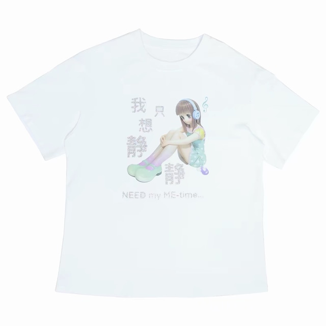 [Hashtag DDD] White Sparkling Teenager T-Shirt
