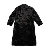 本毛皮 着丈(約)110cm SAFURON サフロン ミンク系 毛皮 高級毛皮 ロング コート 9/リアルファー/ブラックブラウン系