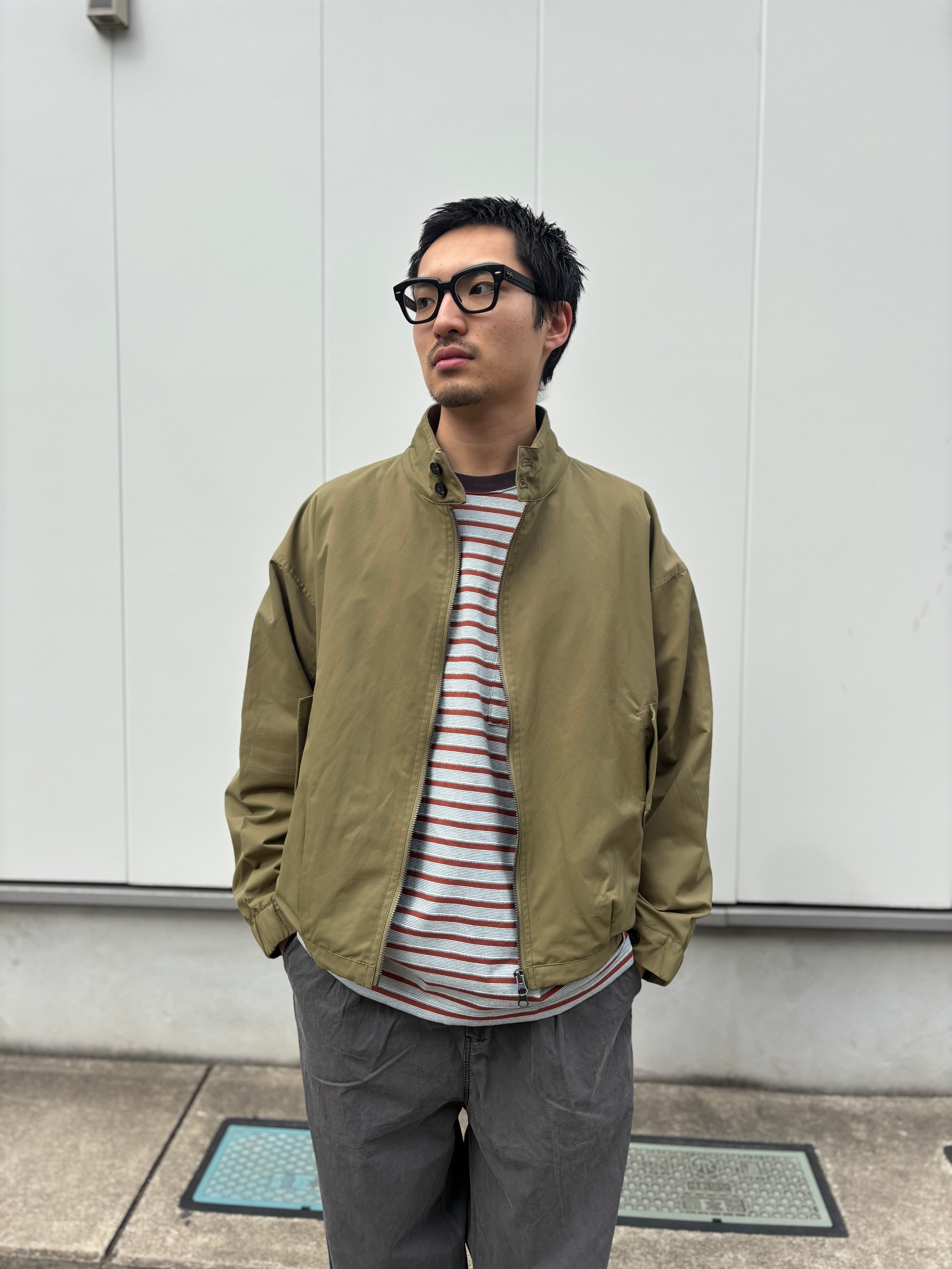 NOROLL UNEVENNESS L/S TEE GREEN ORANGE / ノーロール Tシャツ