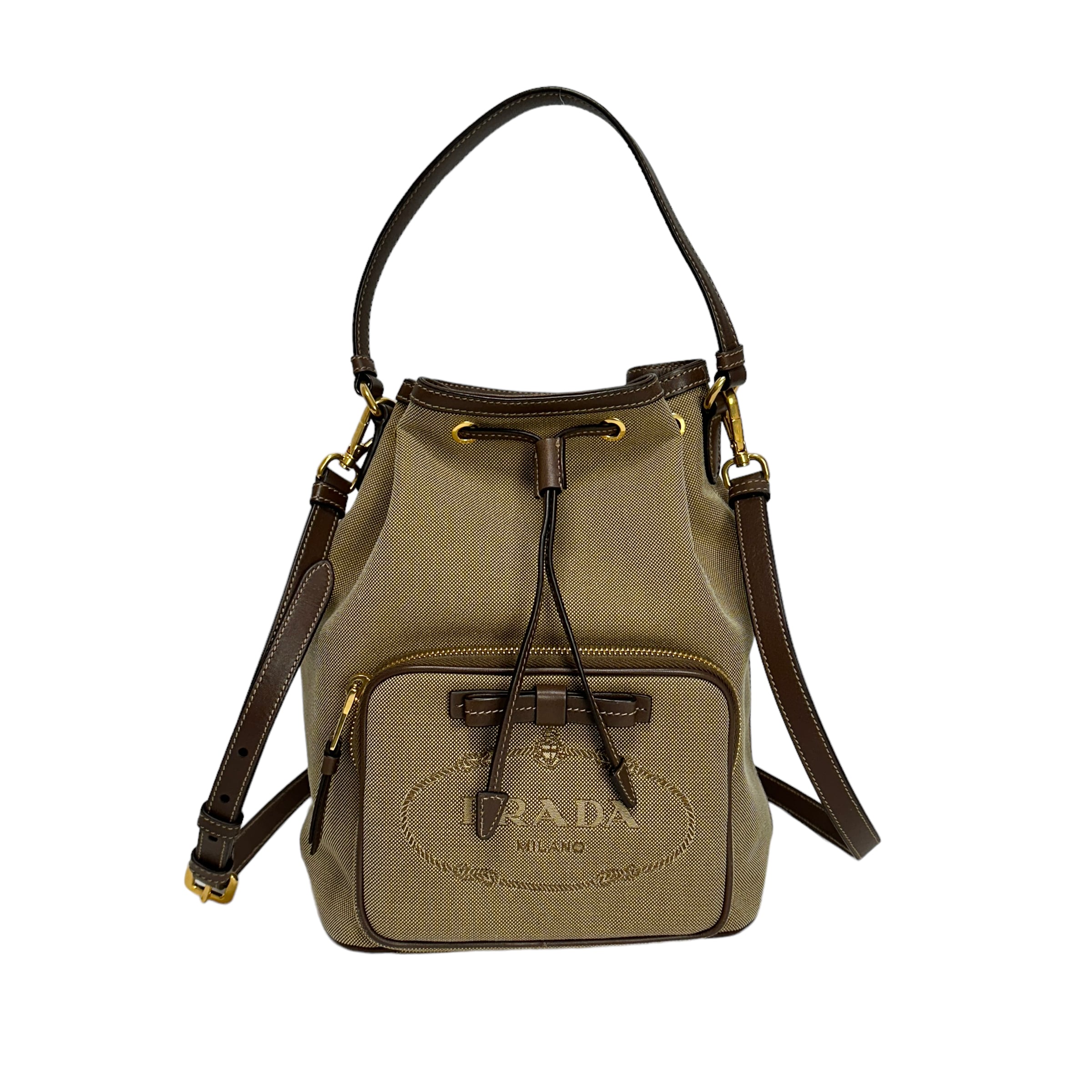 PRADA プラダ 巾着2WAYショルダーバッグ ベージュ 12301-202312 | rean 