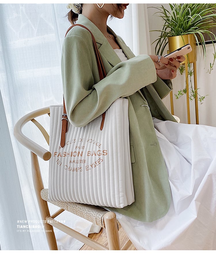 大容量バッグレディースバッグ2020ニューウェーブ雰囲気シンプルファッションショルダーバッグネットレッドオーシャンワイルドトートバッグ Tiancai_Wing_Bag8455581