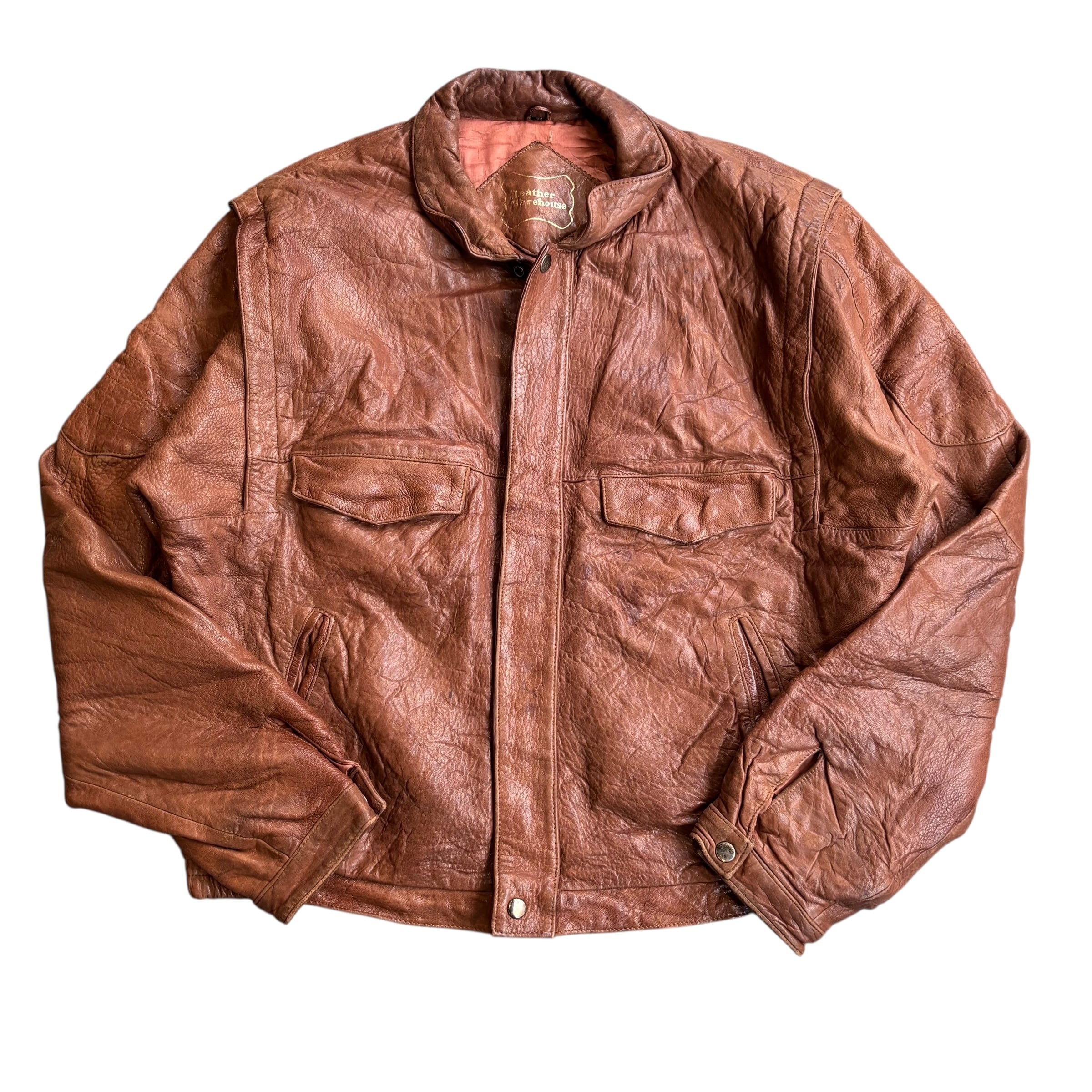 【古着】”Leather Ware House" Leather Jacket