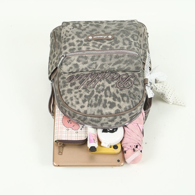 leopard print backpack　レオパードデザインバックパック　J1950