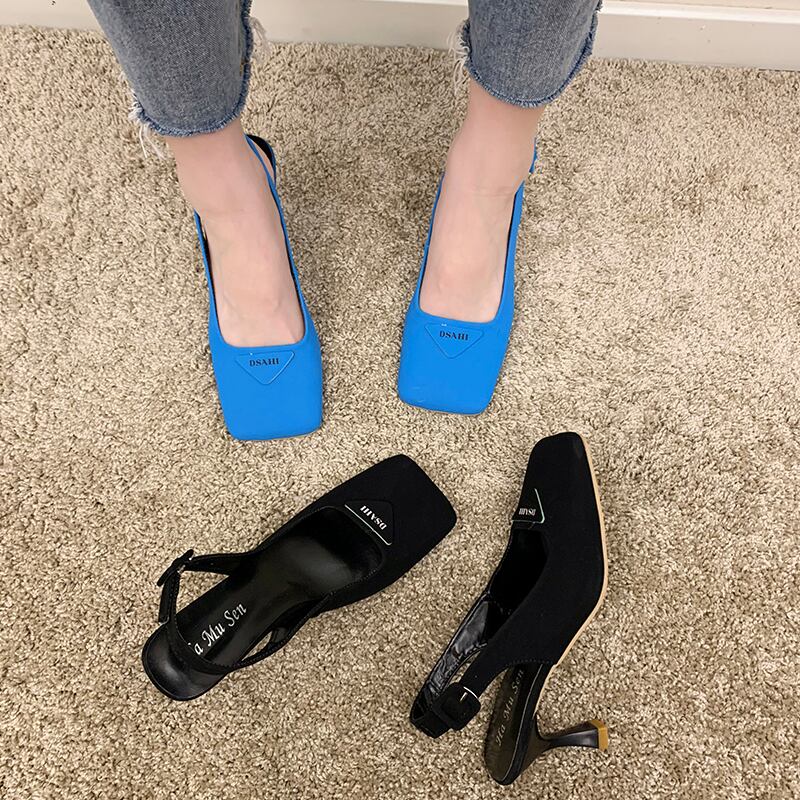 サンダルレディースサマースタイルヒール ハイヒール 靴 シューズ 夏物 スクウェア 部族の婦人靴87080219154