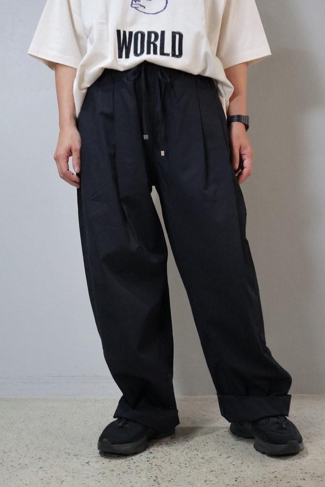 NEW！薄ツイルワイドタックパンツ【12603-467-20】2026SS