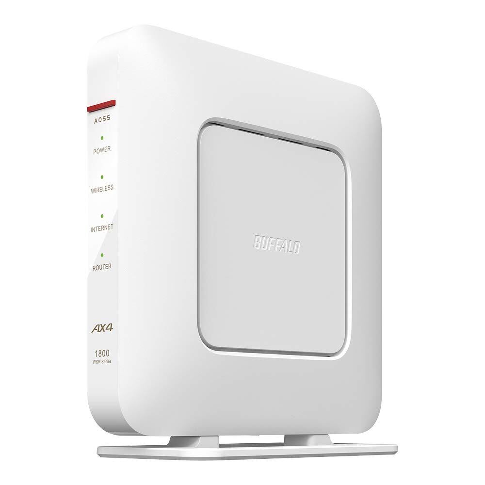 【努力特価】 バッファロー WiFi ルーター 無線LAN Wi-Fi 6 11ax / 11ac AX1800 573+1201Mbps 日本 LANケーブル同梱【 iPhone 14 / 13 / 12 / SE(第二世代) / PS5 動作確認済み】 エコパッケージ WSR-1800AX4S/NWH