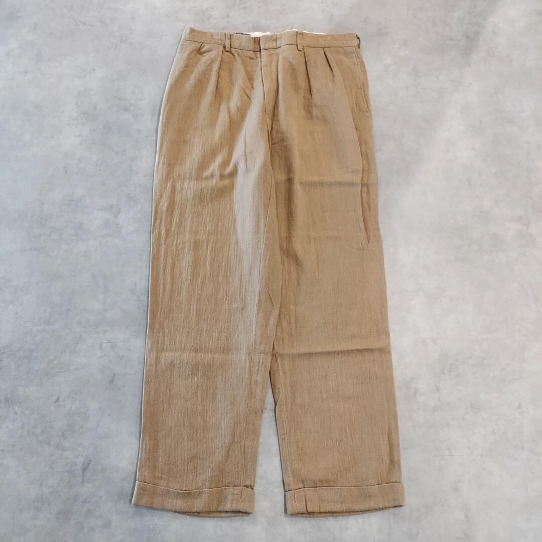 ポロバイラルフローレン W36 スラックス ポロチノ ベージュ 古着 16730
