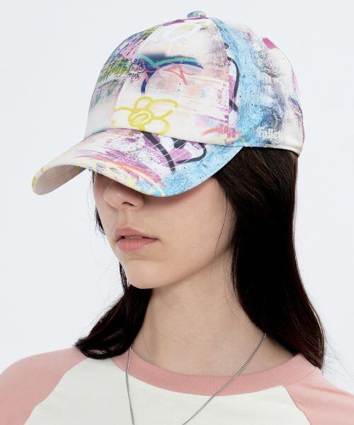 ☆NCT WISH リョウ 着用！！【FALLETT】Youth Graffiti Ball Cap Ivory