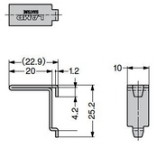 スガツネ工業 ランプ印 アルミ製棚柱用棚受10個 AP-FB20
