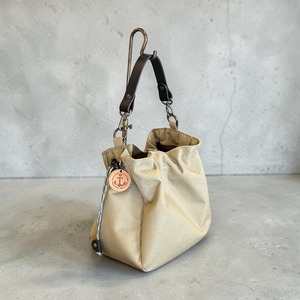 BALON　mini：ベージュ×ブラック（CORDURA　撥水加工ナイロン素材バッグ）受注製作