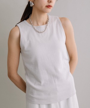 LAME BORDER TANKTOP WITH CUP(ラメボーダータンクトップカップツキ)【5527021】