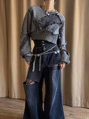 avant garde gray color remake knit-5128-1