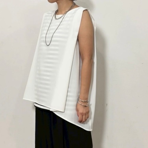 【 siro de labonte 】 linen like hightwist tuck flare tank