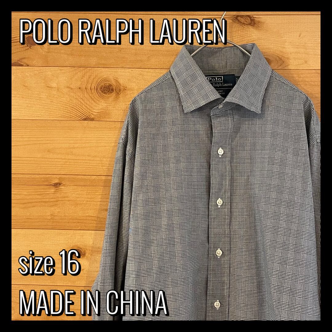 POLO RALPH LAUREN】柄シャツ グレンチェック 長袖シャツ オーバー