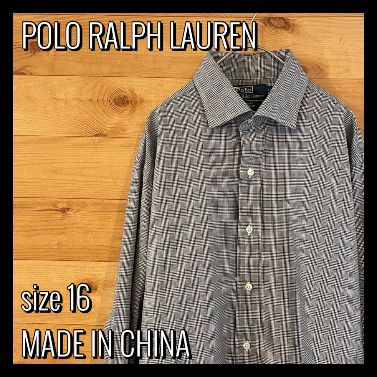 【POLO RALPH LAUREN】柄シャツ グレンチェック 長袖シャツ オーバーサイズ  ラルフローレン