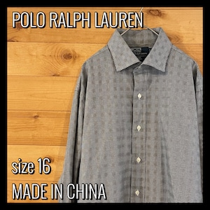 【POLO RALPH LAUREN】柄シャツ グレンチェック 長袖シャツ オーバーサイズ  ラルフローレン