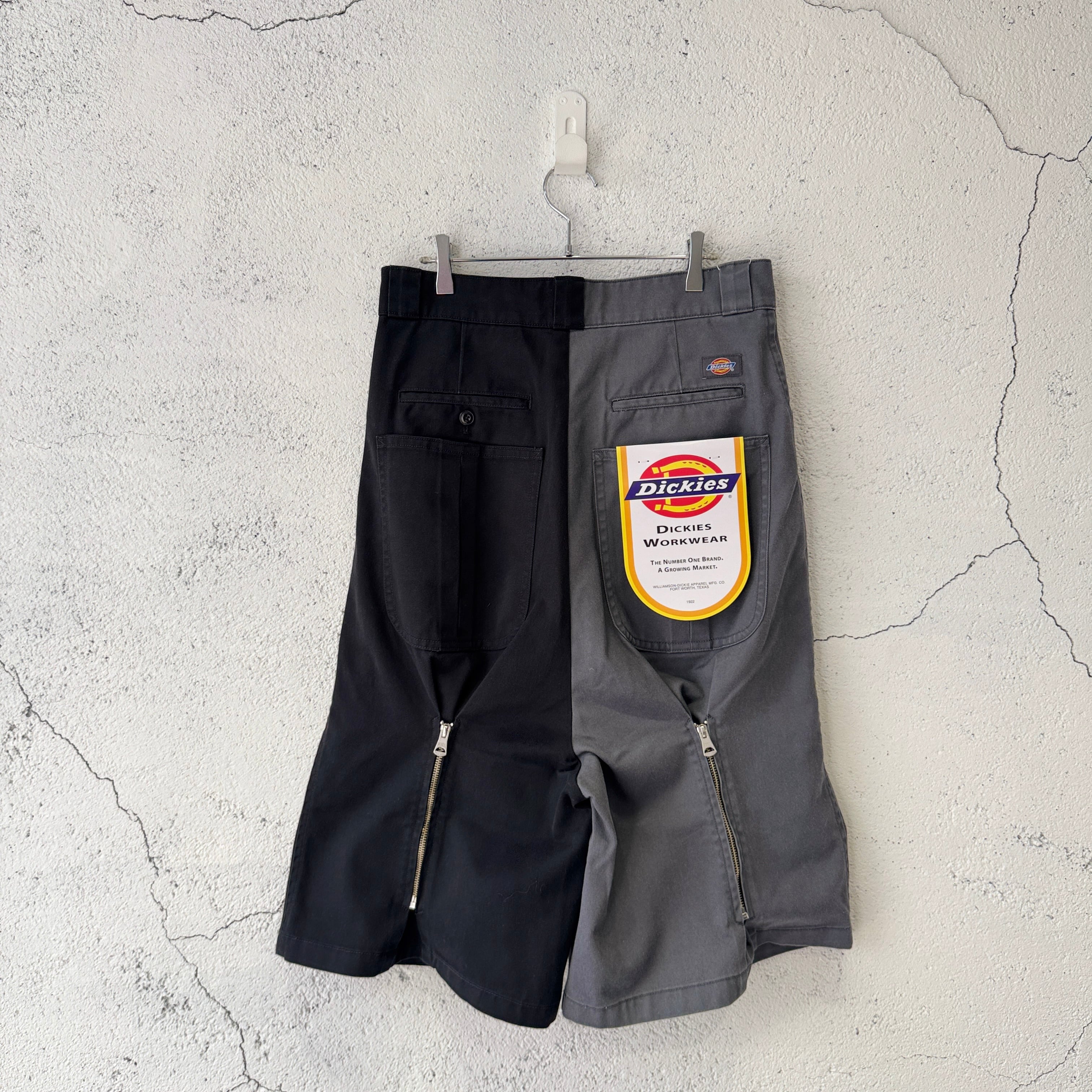 パンツ KIDILL bontage short pants KIDILL / DICKIES BONDAGE SHORT PANTS / BLACK × CHARCOAL | ふぁいん