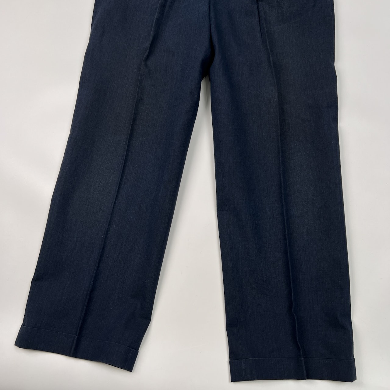 90s ビンテージ Baker St. ベイカーストリート リネン セットアップ スーツ 90-78-170A5/76 /ネイビー/C-TK83/メンズ/裾ダブル/上下