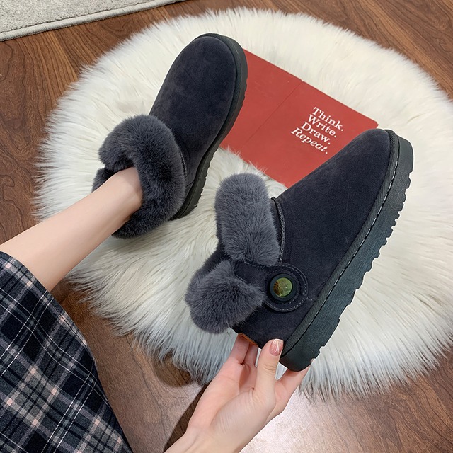 ブーツウィンターソリッド カラーカジュアル 靴 シューズ 冬物 ラウンドトー ソリッドカラー フェイクシューズ5652242480