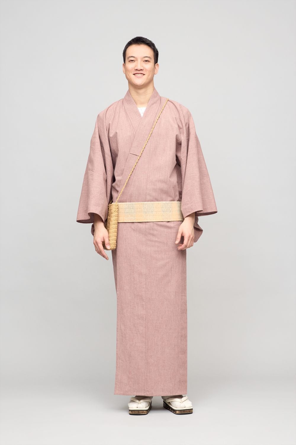 着物 着物 / 片貝木綿 / 綿麻 / 千鳥格子 / 弁柄松煙（With tailoring） | Y