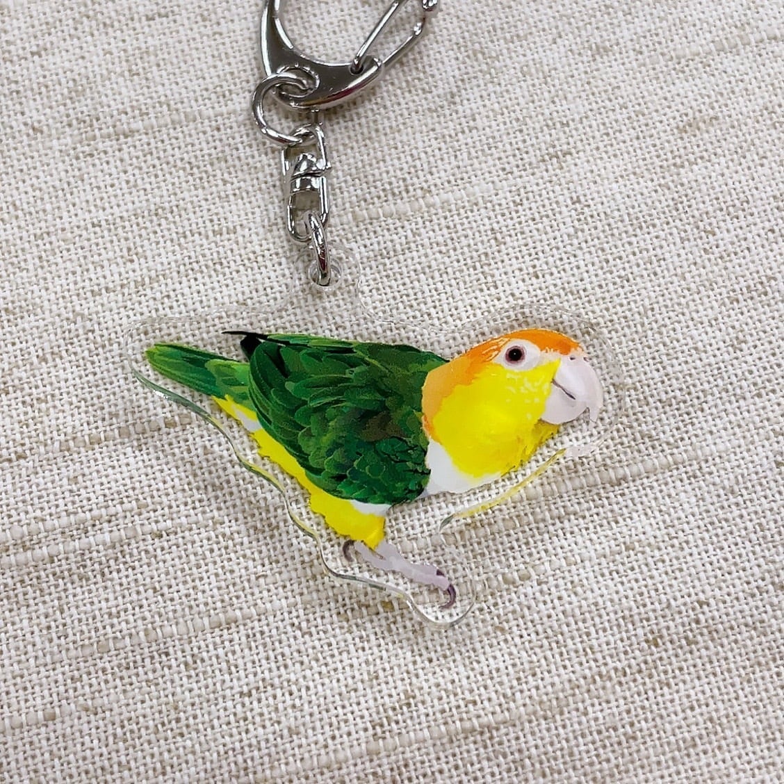 アクリルキーホルダー とりアート シロハラインコ | creative shop 鳥