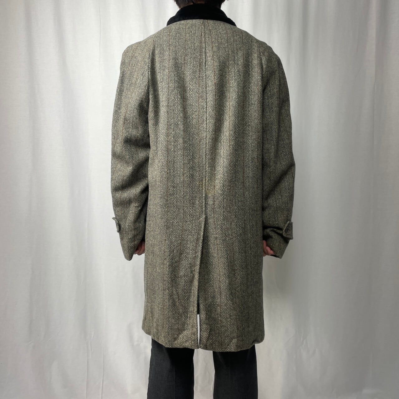 希少　変形デザイン　ウールコート　USA製　80s 90s モード　Y2K ウールダブルブレストマキシコート[品番：ITKW0015791]｜MICHEL KLEIN