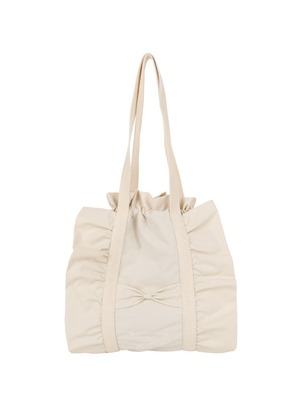 [OVUNI] Ruffle drawstring bag_ivory 正規品 韓国ブランド 韓国通販 韓国代行 韓国ファッション オーブニ オブニー 日本 店舗