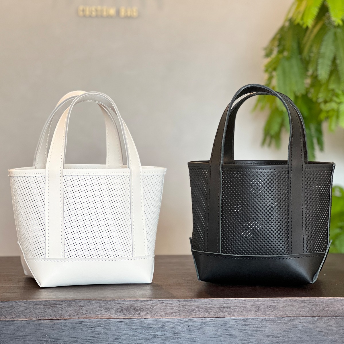 オールレザートート S │ パンチングレザー | CUSTOM BAG Milih