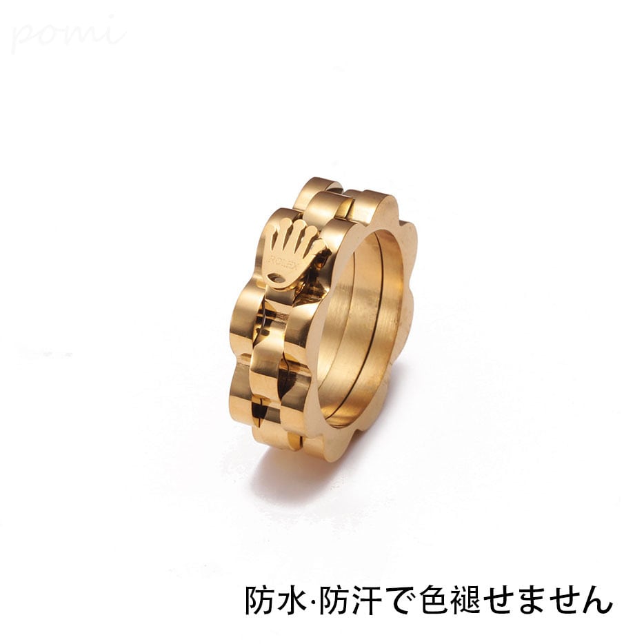 10mmクラウンステンレススティールリング、ニッチで軽奢な高級感