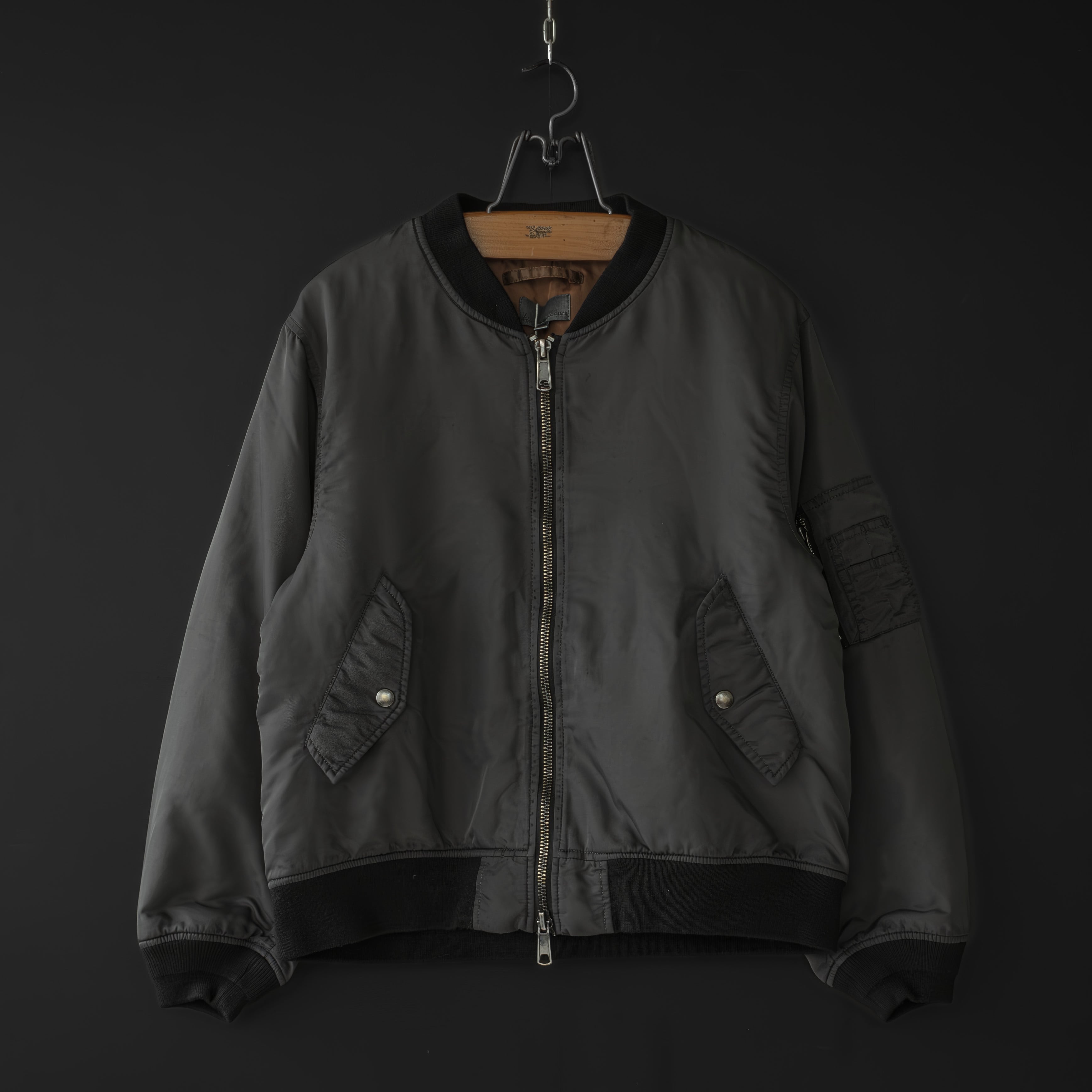 Universal Style Wear】 vintage style ma-1 type (black) | dros dro