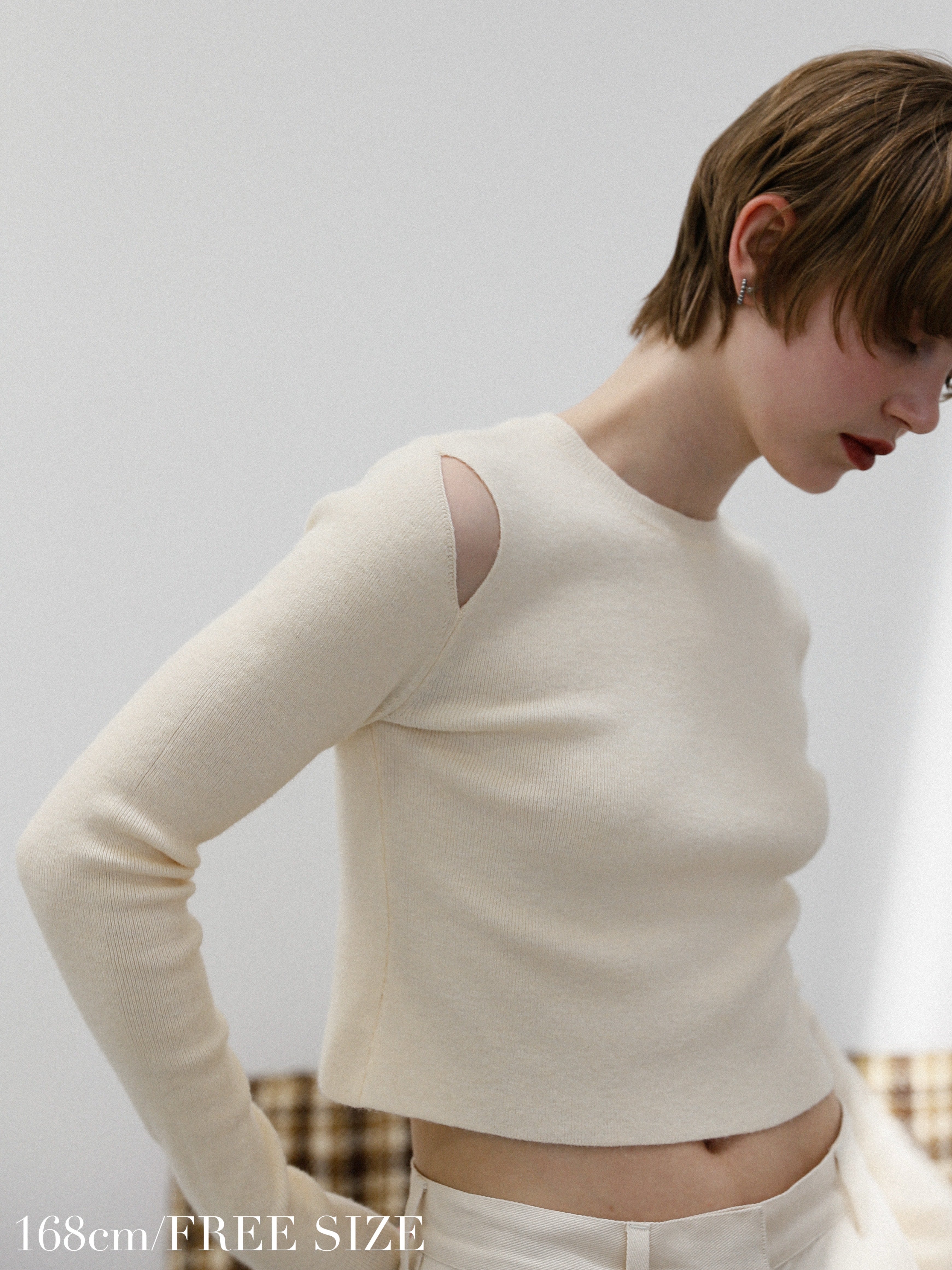 cropped slit knit | Katrin TOKYO