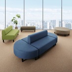 空間に合わせて色と形を選ぶカバーリング待合ロビーソファ Lily リリィ ソファ別売りカバー 背あり 2P