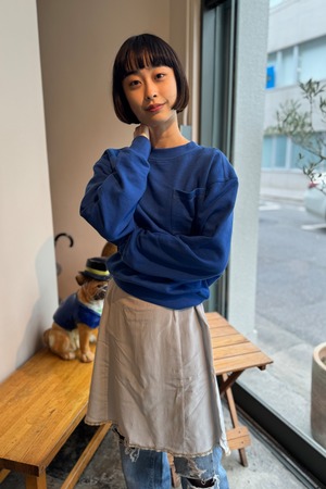 INDUSTRIAL WORKWEAR ブルーポケットスウェット