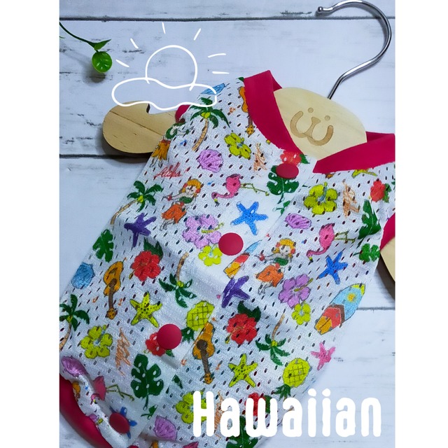 メッシュの背中開きトップス/hawaiian