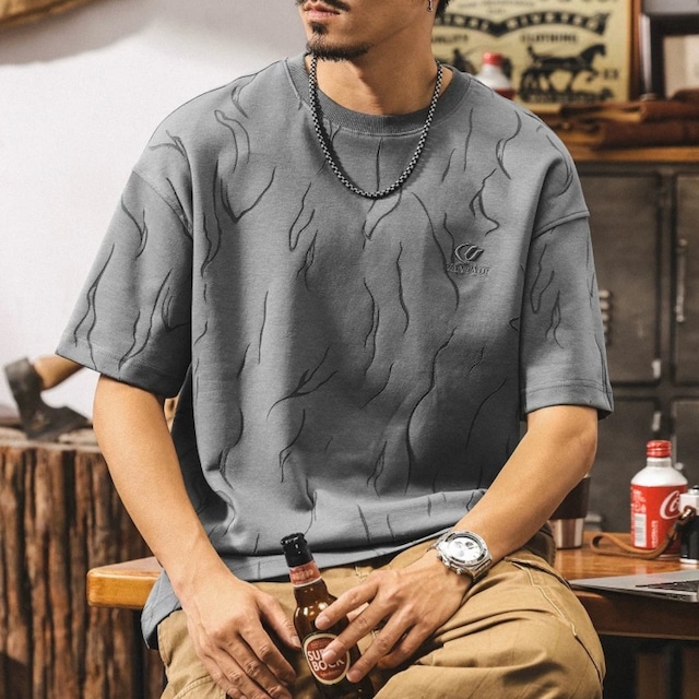 ラウンドネック ロゴプリント ショートスリーブTシャツ 00481