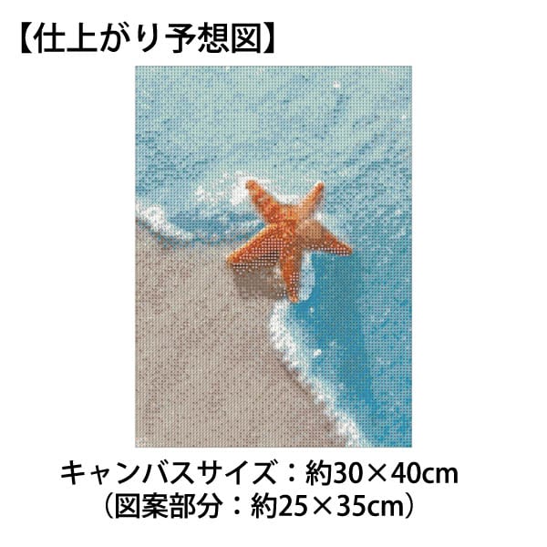 中級 フル ダイヤモンドアート キット ビーズ刺繍 海 海岸 ヒトデ