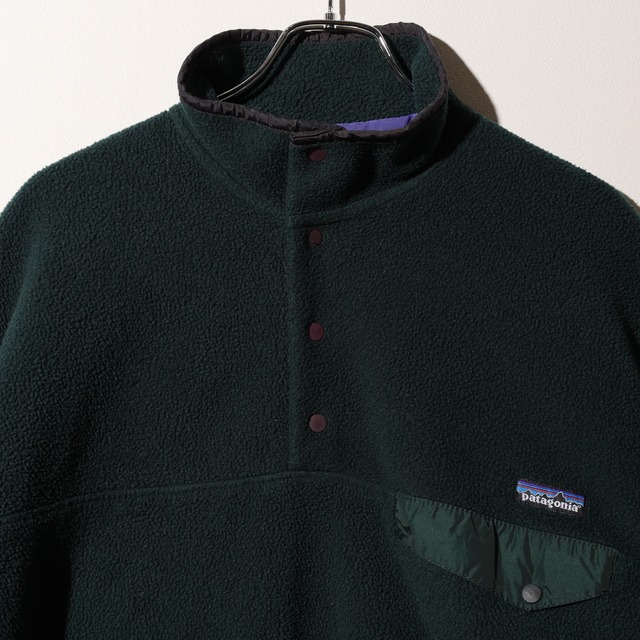 Mint L 96年 Jamaica製 Hunter Green Synchilla Snap-T Patagonia シンチラ スナップT パタゴニア