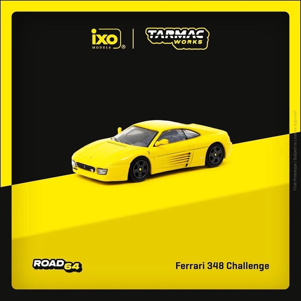 Tarmac Works 1/64 Ferrari 348 Challenge Yellow T64R-082-YL