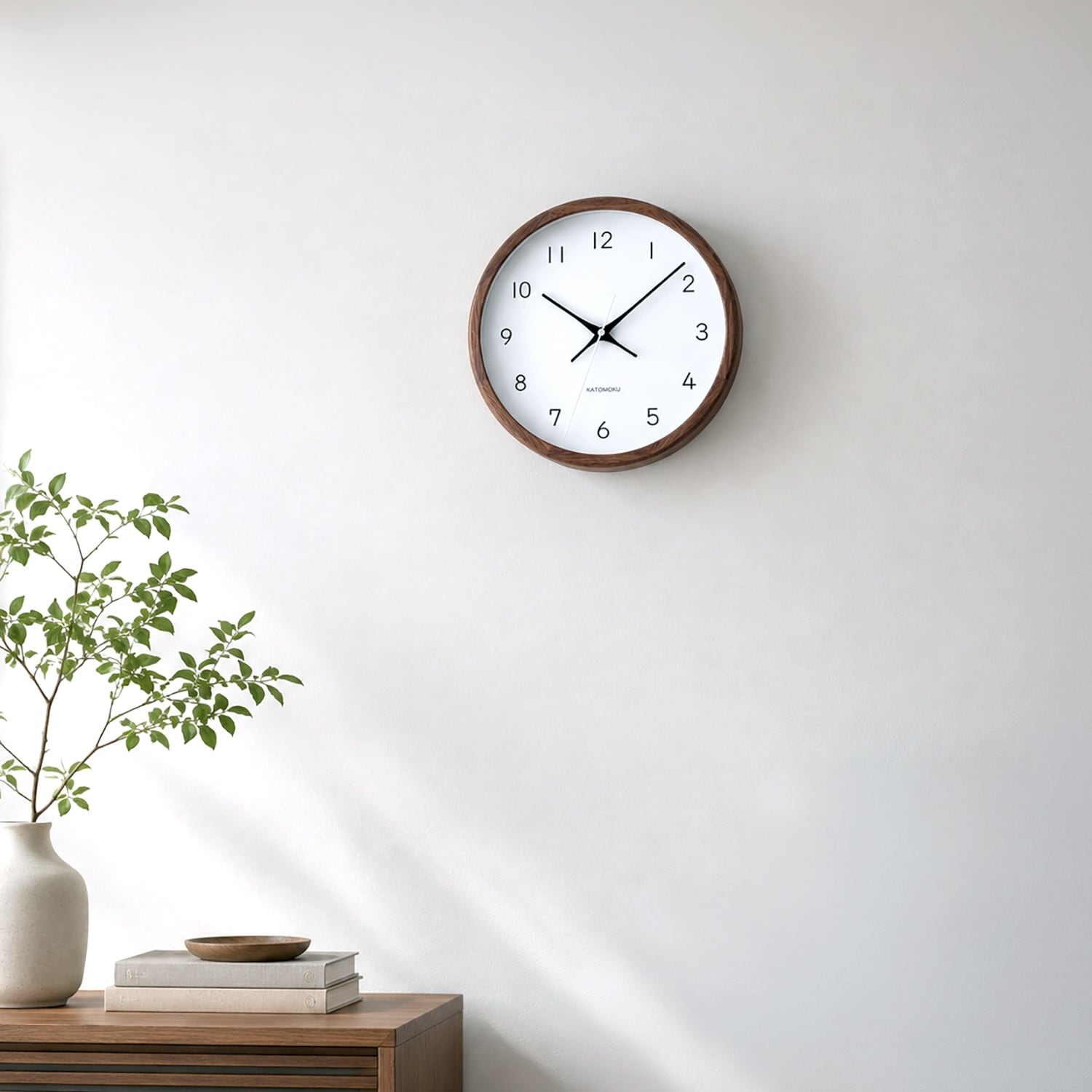 KATOMOKU muku clock 13 ウォールナット km-104WA 掛け時計 | 加藤木工