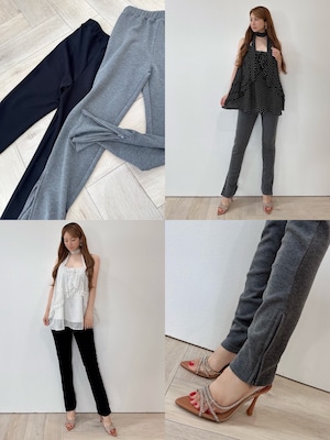 スリットジップ美脚パンツ ¥6,900+tax