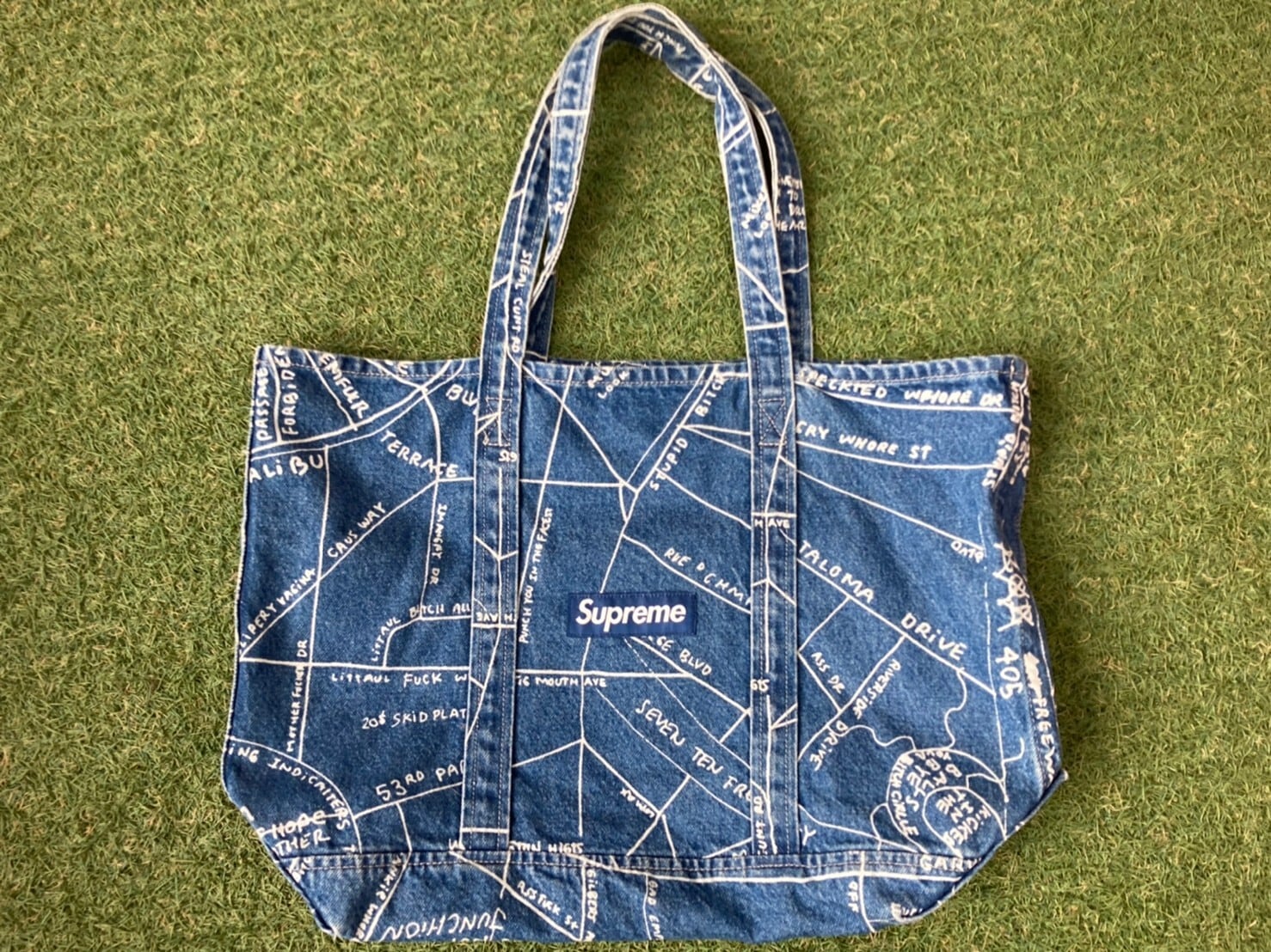 【黒】supreme Gonz Map Denim Tote デニム トート