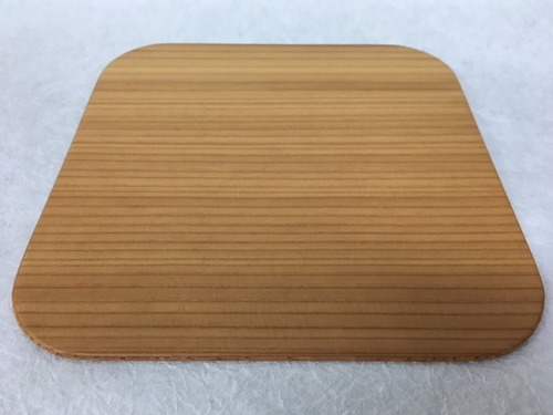 YE-4  国産間伐材使用 角マウスパッド プレーン Thinned Wood Mouse Pad Woody Texture