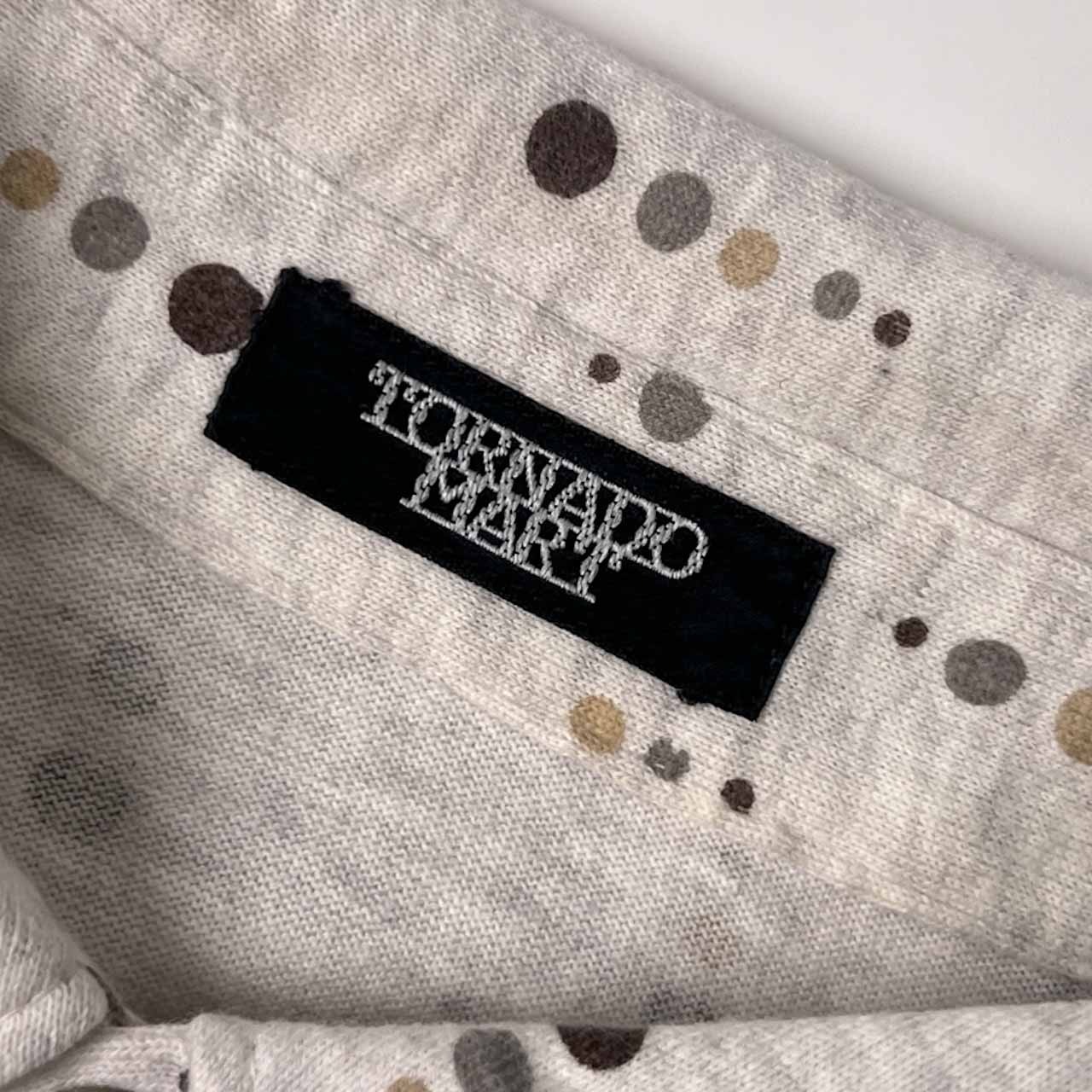 TORNADO MART トルネードマート ドット風 半袖シャツ/アイボリー ライトグレー系 メンズ