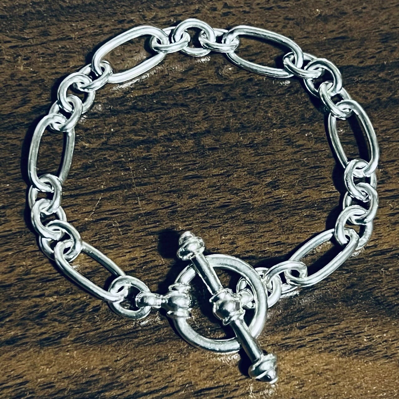 OLD TIFFANY & CO. Oval Chain Toggle Bracelet Sterling Silver ...
