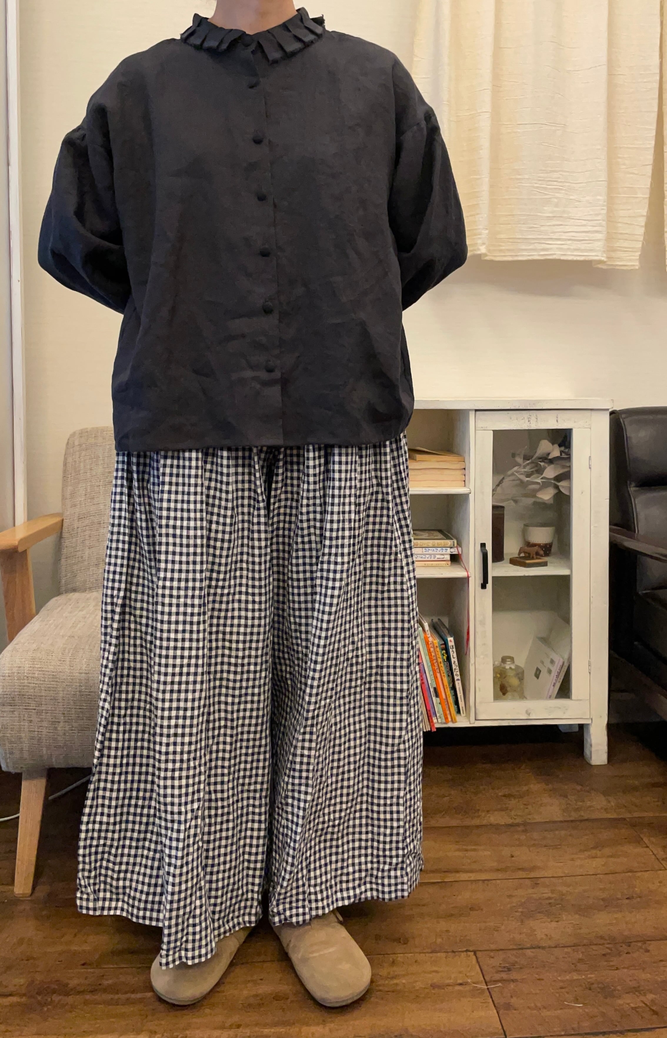 neiro/ギャザーパンツ