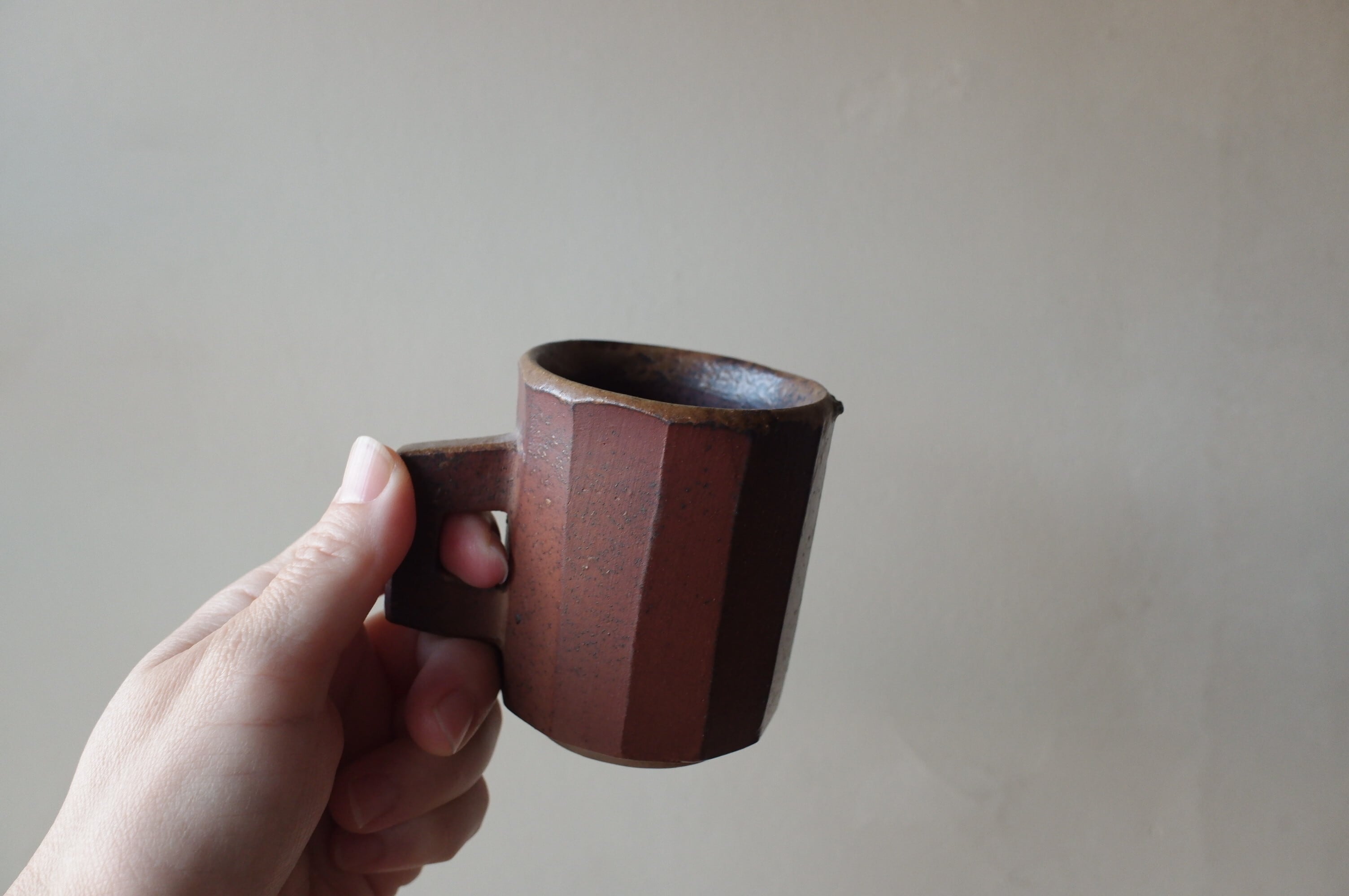 明光窯 備前焼 【 コーヒーカップ面取り 】