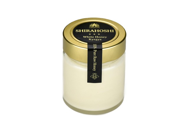 SHIRAHOSHI HONEY　ホワイトハニーlarge size 220g 非加熱・無添加 Raw Honey