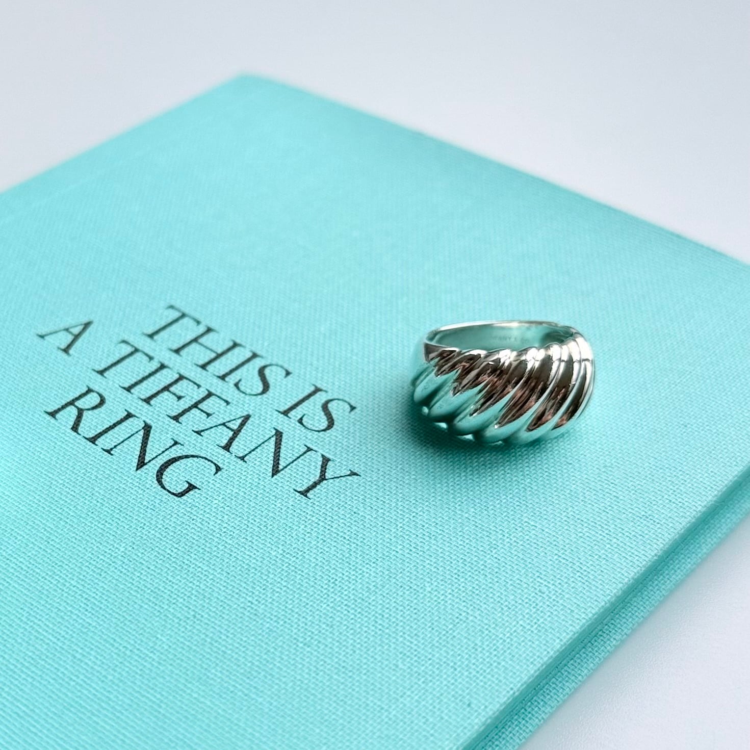 vintage tiffany&co.ヴィンテージティファニー ribbed dome ring silver925